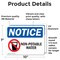 Signmission Non-Potable Water Sign With Symbol, 10 in W x Rectangle, Vinyl Decal OS-2PACK-NS-D-710-L-15102 - alternate 6